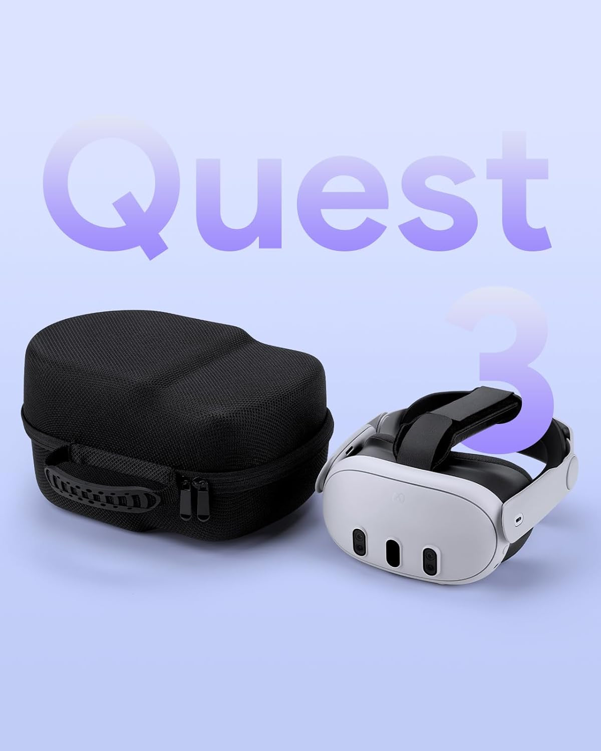 Yinke for Oculus/Meta Quest 2/Pico 4 Case, Hard Travel Carrying Case All-In-One Storage, Compatible with Elite Strap VR Headset and More Accessories (Black)