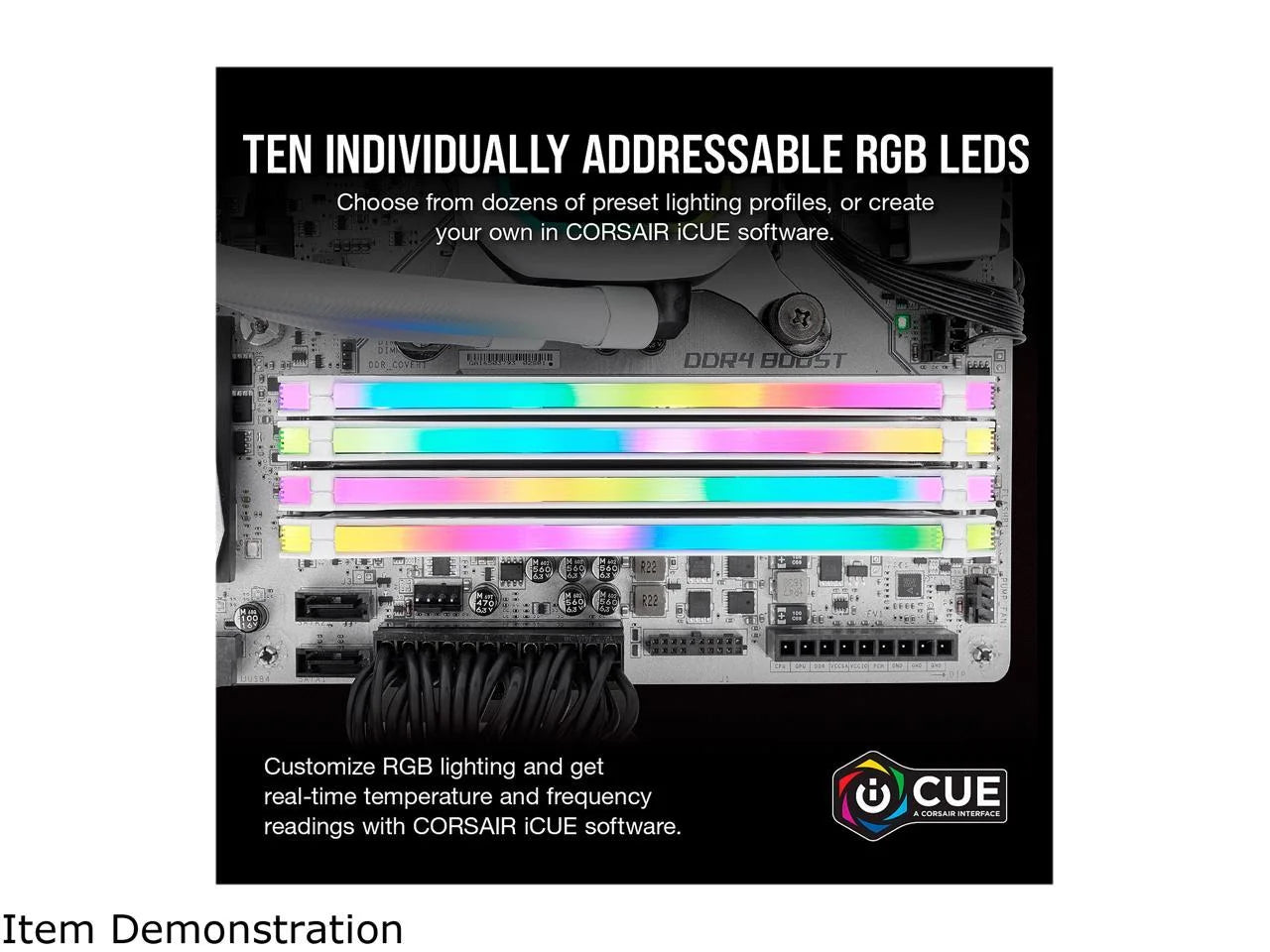 Vengeance RGB Pro 16GB (2 X 8GB) 288-Pin PC RAM DDR4 3200 (PC4 25600) Desktop Memory Model CMW16GX4M2C3200C16W