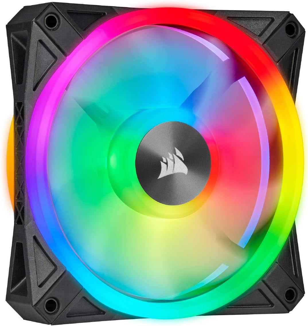 QL Series, Ql120 RGB, 120Mm RGB LED Fan, Single Pack - Black, 4.72 X 4.72 X 0.98 Inches