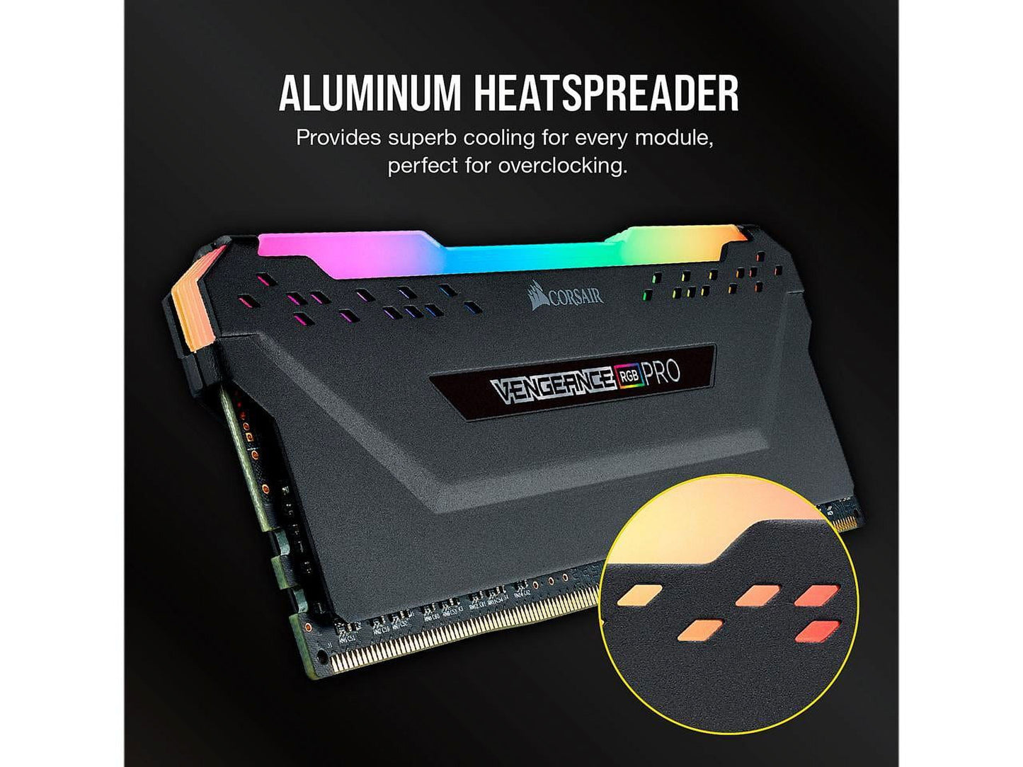 Vengeance RGB PRO 16GB (2X8Gb) DDR4 3200Mhz C16 LED Desktop Memory - Black