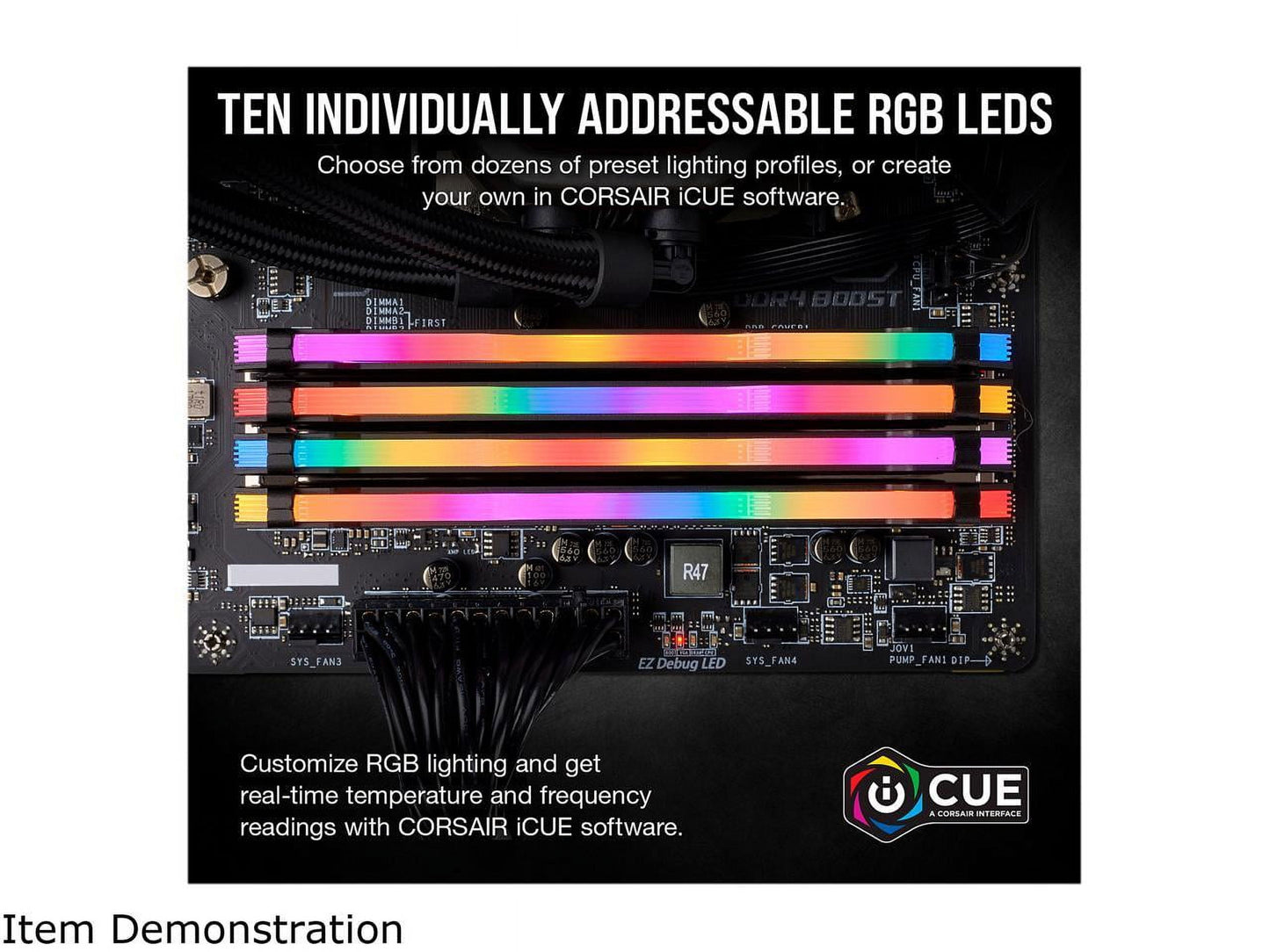 Vengeance RGB Pro 16GB (2 X 8GB) 288-Pin DDR4 DRAM DDR4 3600 (PC4 28800) Desktop Memory Model CMW16GX4M2C3600C18