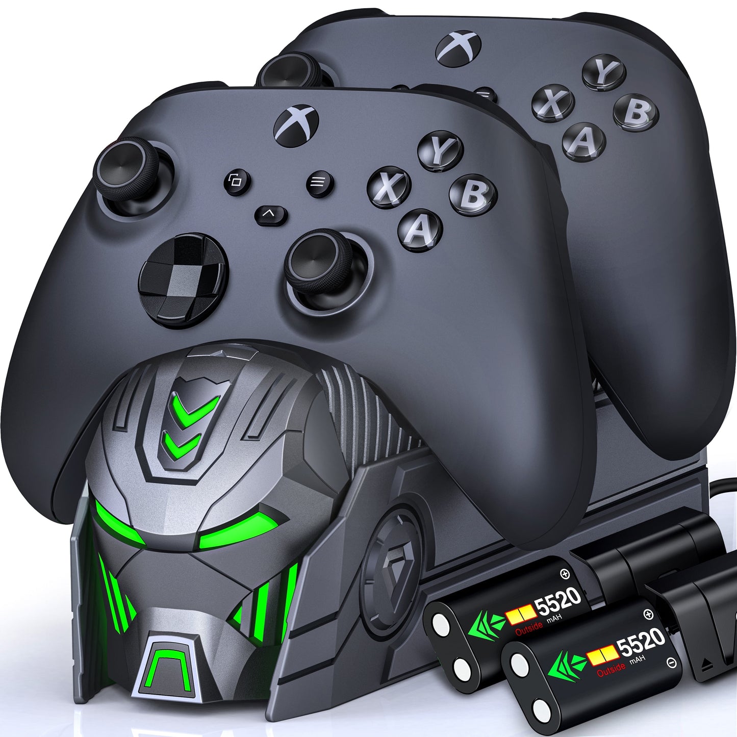 Xbox Controller Charger Station with 2 X 5520Mwh Rechargeable Batteries for Xbox One X/S/Elite