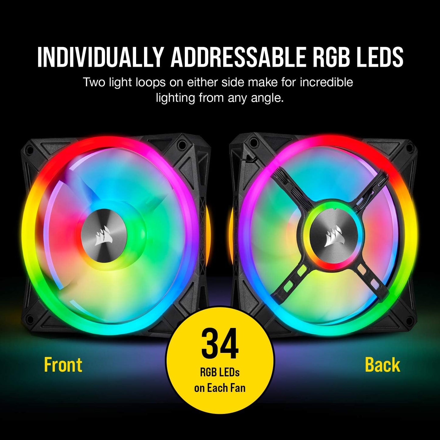 QL Series, Ql120 RGB, 120Mm RGB LED Fan, Single Pack - Black, 4.72 X 4.72 X 0.98 Inches