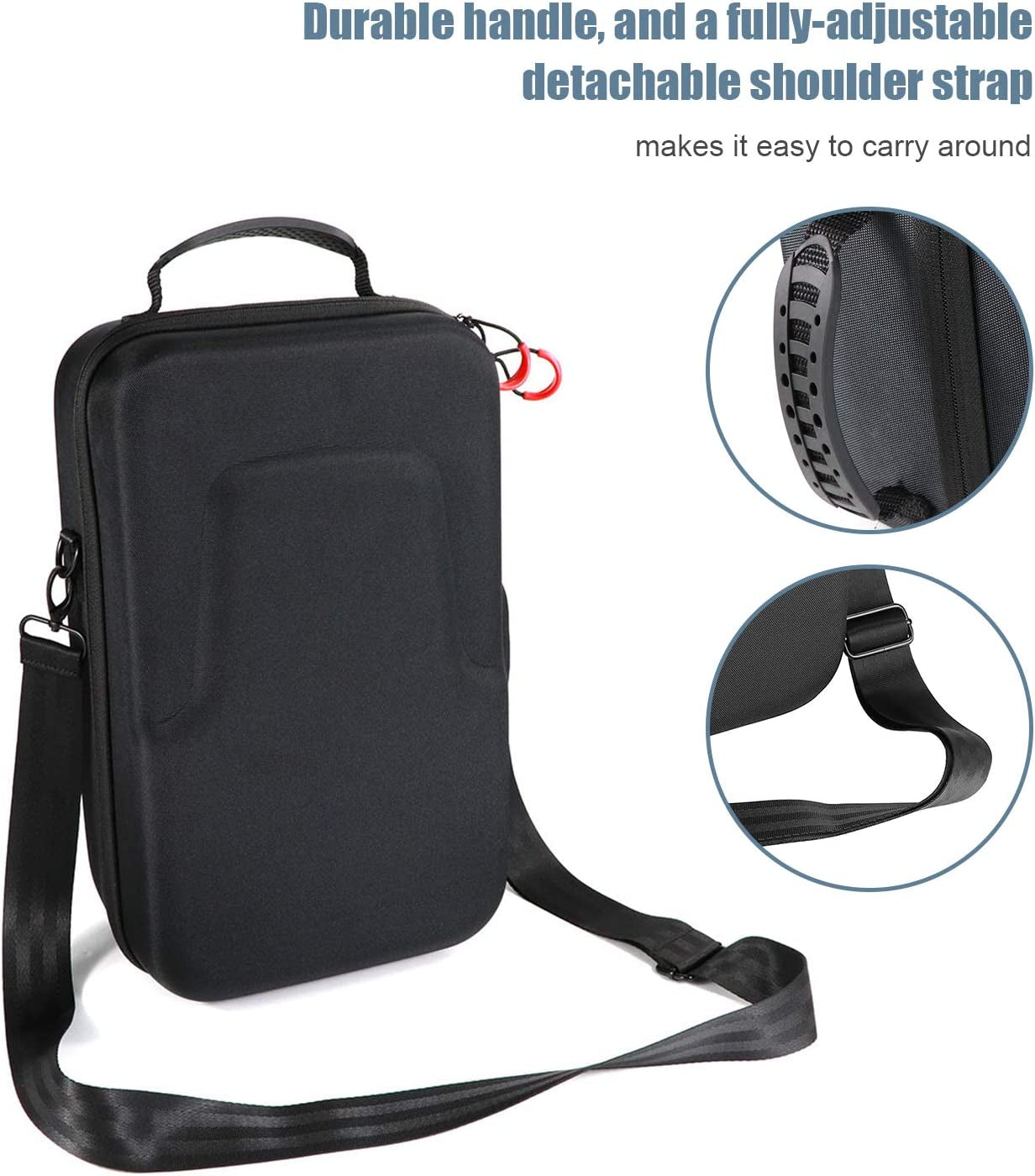Hard Travel Case Compatible for Meta Oculus Quest 2/Oculus Quest VR Gaming Headset and Controllers Accessories, Shockproof Hard Shell Carrying Storage Bag -Black