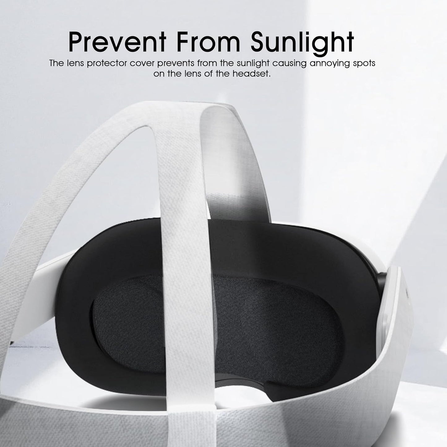 (1 Pack) VR Lens Protector Cover Dust Proof Cover for Quest 3S/Quest 3/Quest 2/Quest/Valve Index Washable Protective Sleeve Sunlight Blocking Anti-Scratch and Anti-Dust - Black