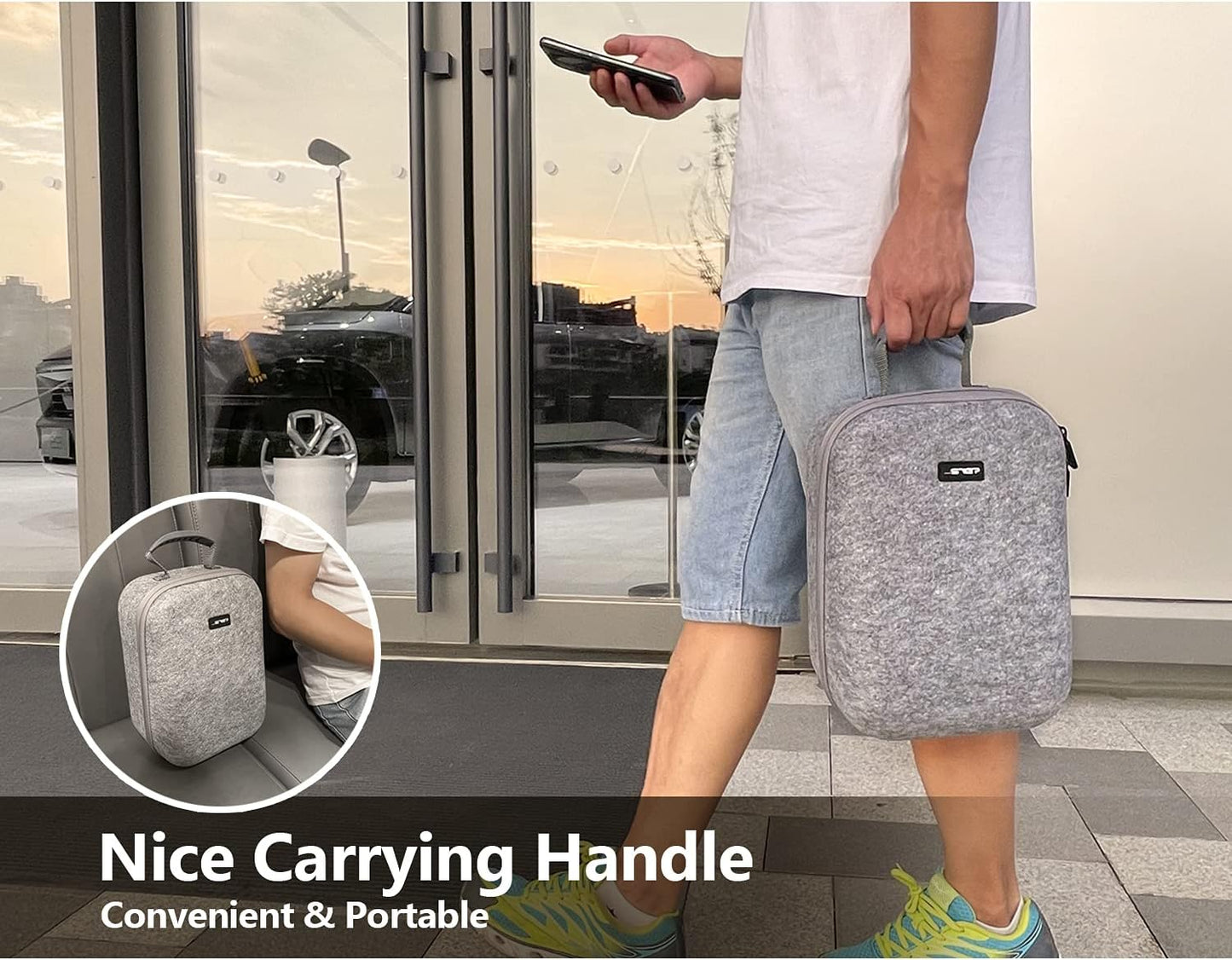 Hard Carrying Case for Quest 2 VR Headset, Compatible with Official/Third Party Elite Strap, Touch Controllers, Battery Accessories (Gray)