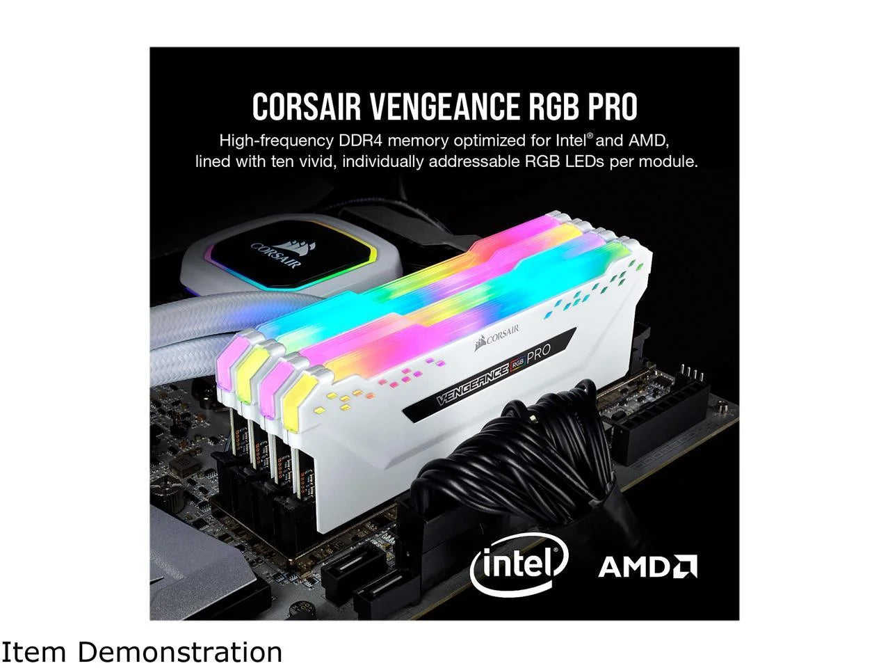 Vengeance RGB Pro 16GB (2 X 8GB) 288-Pin PC RAM DDR4 3200 (PC4 25600) Desktop Memory Model CMW16GX4M2C3200C16W