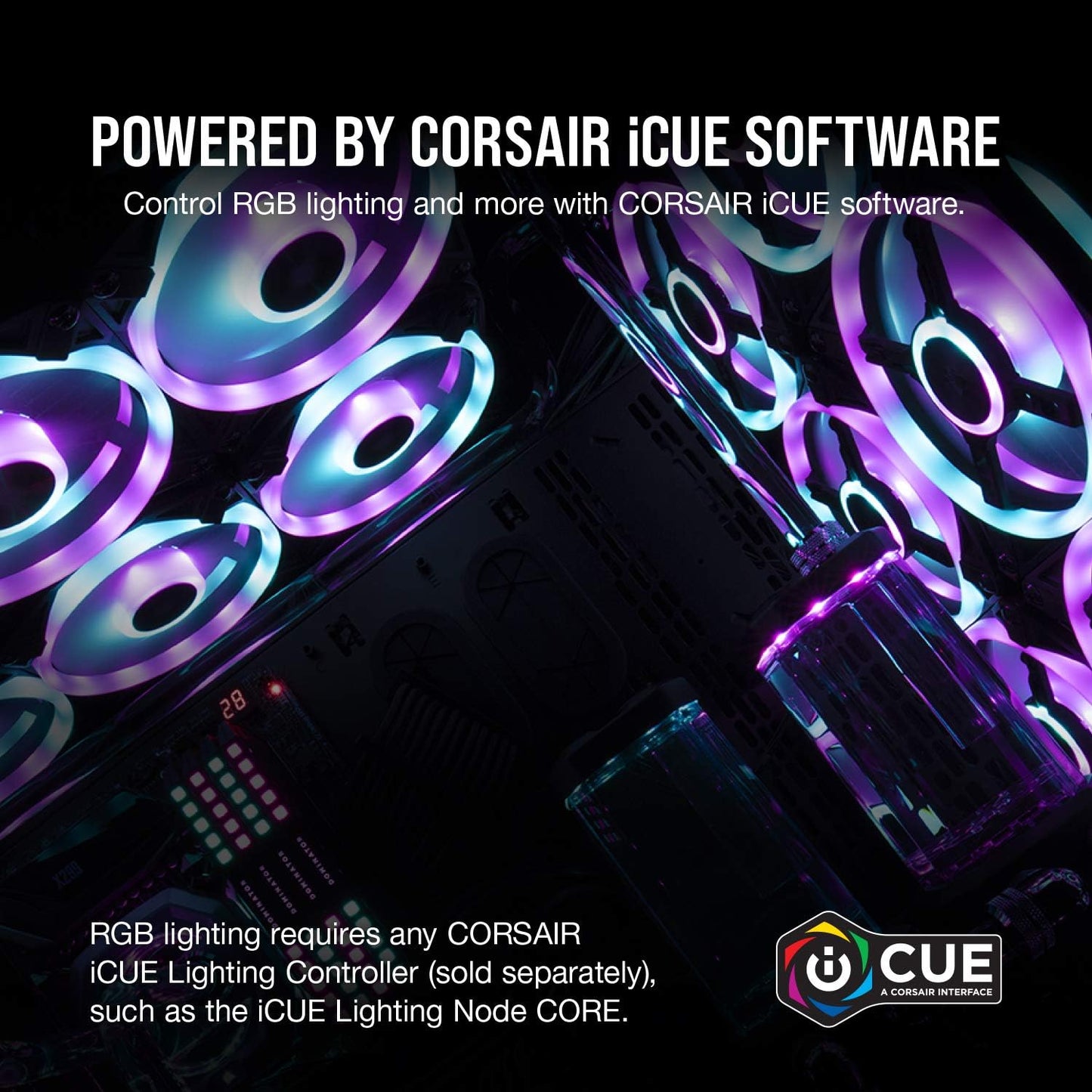 QL Series, Ql120 RGB, 120Mm RGB LED Fan, Single Pack - Black, 4.72 X 4.72 X 0.98 Inches