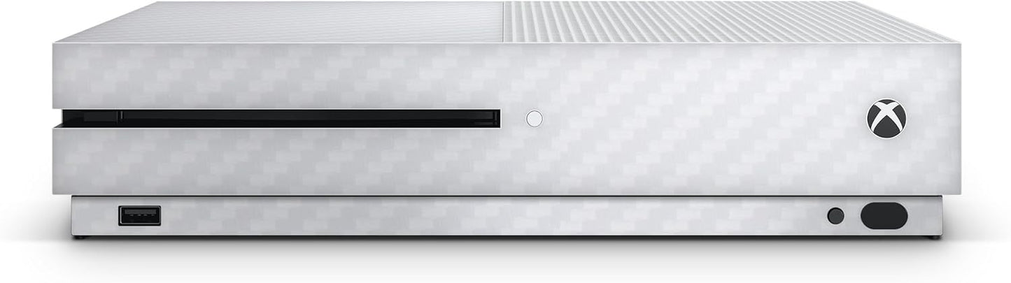 Xbox One S Carbon White Console Skin Decal Sticker + 2 Controller Skins