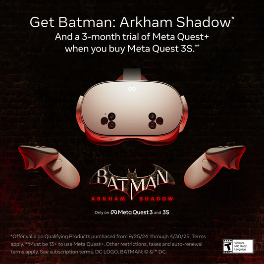 3S 128GB Virtual Reality Headset Batman: Arkham Shadow and a 3-Month Trial of  plus Included