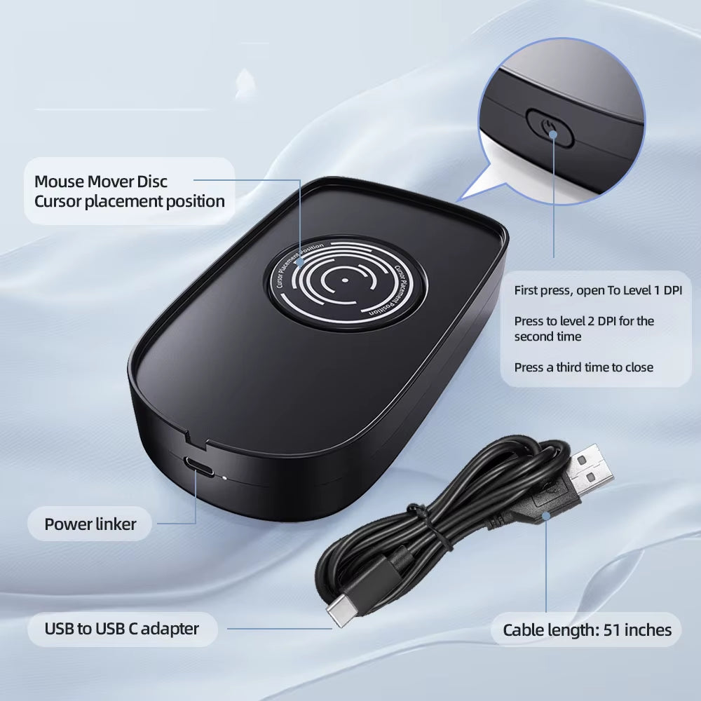 Mouse Jiggler Virtual Mouse Anti-Sleep Automatic Movement to Prevent Computer Lock Screen Mouse Electronic Artifact Mouse Mover