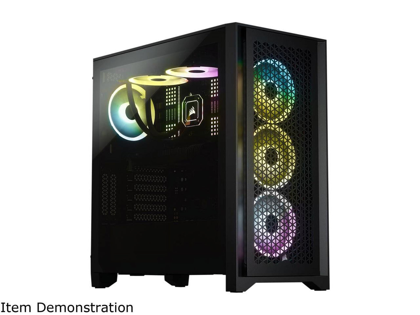 4000D AIRFLOW Tempered Glass Mid-Tower ATX Case - Black - Mid-Tower - Black - Steel, Tempered Glass, Plastic - 4 X Bay - 2 X 4.72" X Fan(S) Installed - 0 - ATX Motherboard Supported - 6 X