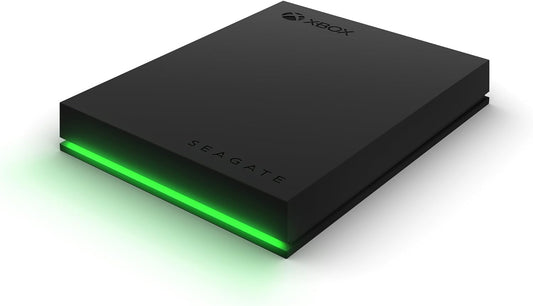 Game Drive for Xbox 4TB External Hard Drive Portable HDD - USB 3.2 Gen 1, Black with Built-In Green LED Bar , Xbox Certified, 3 Year Rescue Services (STKX4000402)