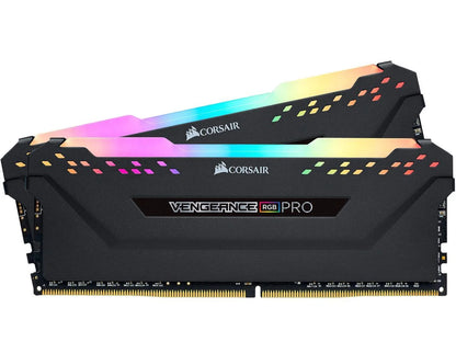 Vengeance RGB PRO 16GB (2X8Gb) DDR4 3200Mhz C16 LED Desktop Memory - Black
