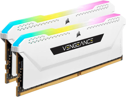 VENGEANCE RGB PRO SL DDR4 RAM 32GB (2X16Gb) 3600Mhz CL18-22-22-42 1.35V Intel AMD Desktop Computer Memory - White (CMH32GX4M2D3600C18W)