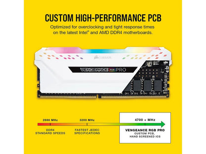 Vengeance RGB Pro 16GB (2 X 8GB) 288-Pin PC RAM DDR4 3200 (PC4 25600) Desktop Memory Model CMW16GX4M2C3200C16W