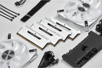 VENGEANCE RGB PRO SL DDR4 RAM 32GB (2X16Gb) 3600Mhz CL18-22-22-42 1.35V Intel AMD Desktop Computer Memory - White (CMH32GX4M2D3600C18W)