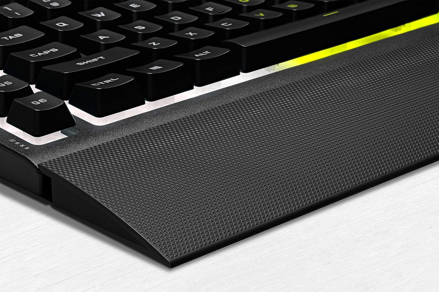 K55 RGB Pro-Dynamic RGB Backlighting - Six Macro Keys with Elgato Stream Deck Software Integration-Ip42 Dust and Spill Resistant-Detachable Palm Rest-Dedicated Media and Volume Keys, Black