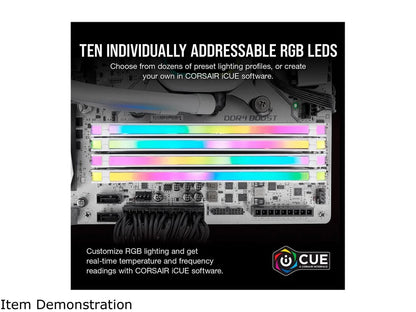 Vengeance RGB Pro 16GB (2 X 8GB) 288-Pin PC RAM DDR4 3200 (PC4 25600) Desktop Memory Model CMW16GX4M2C3200C16W