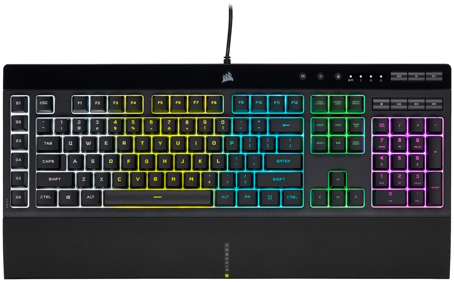 K55 RGB Pro Gaming Keyboard - Dynamic RGB Backlighting, Six Macro Keys with Elgato Stream Deck Software Integration