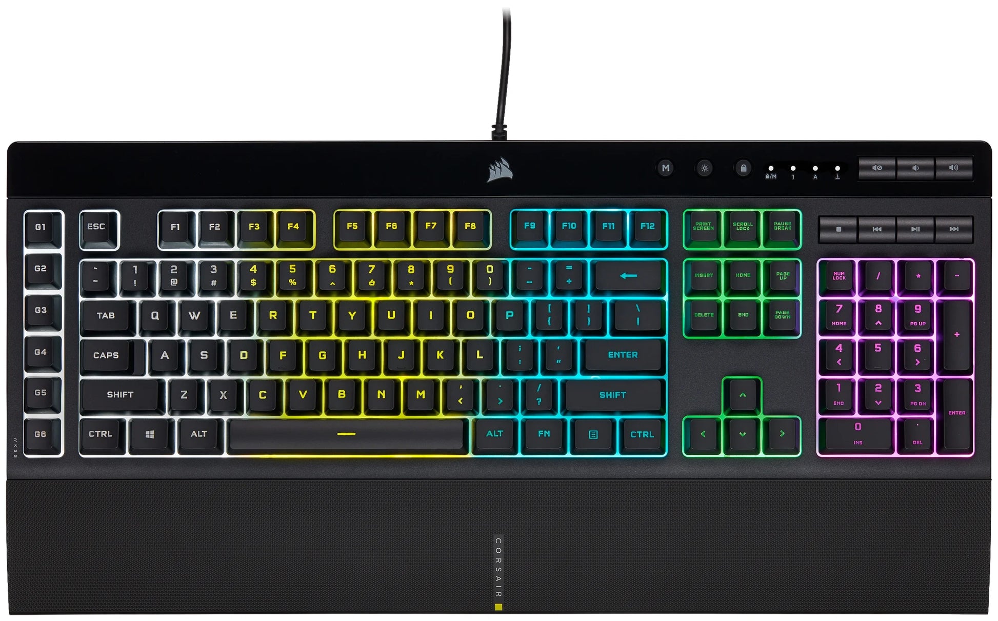K55 RGB Pro Gaming Keyboard - Dynamic RGB Backlighting, Six Macro Keys with Elgato Stream Deck Software Integration
