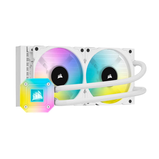 Icue H100I Elite Capellix Liquid CPU Cooler for Desktop - White