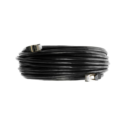 30FT S/FTP Cat7 Copper Network Ethernet Patch Cable, Internet Wire, Compatible with PC, Laptop, Modem, Router, Tvs, Printer Cord, Consoles for Home and Office (30Ft, Black)
