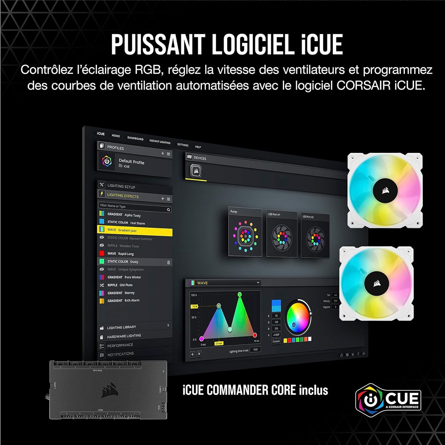 Icue H100I Elite Capellix Liquid CPU Cooler for Desktop - White