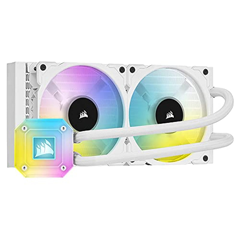Icue H100I Elite Capellix Liquid CPU Cooler for Desktop - White