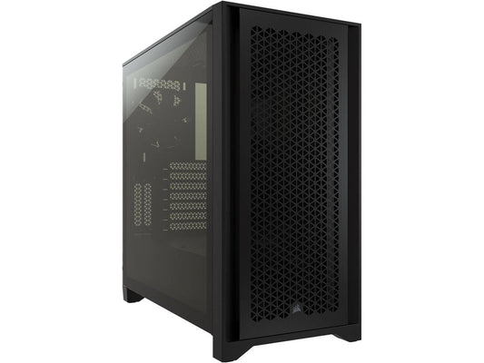 4000D AIRFLOW Tempered Glass Mid-Tower ATX Case - Black - Mid-Tower - Black - Steel, Tempered Glass, Plastic - 4 X Bay - 2 X 4.72" X Fan(S) Installed - 0 - ATX Motherboard Supported - 6 X