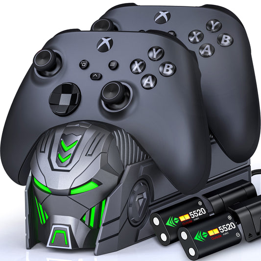 Xbox Controller Charger Station with 2 X 5520Mwh Rechargeable Batteries for Xbox One X/S/Elite