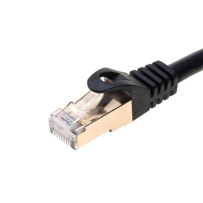 30FT S/FTP Cat7 Copper Network Ethernet Patch Cable, Internet Wire, Compatible with PC, Laptop, Modem, Router, Tvs, Printer Cord, Consoles for Home and Office (30Ft, Black)