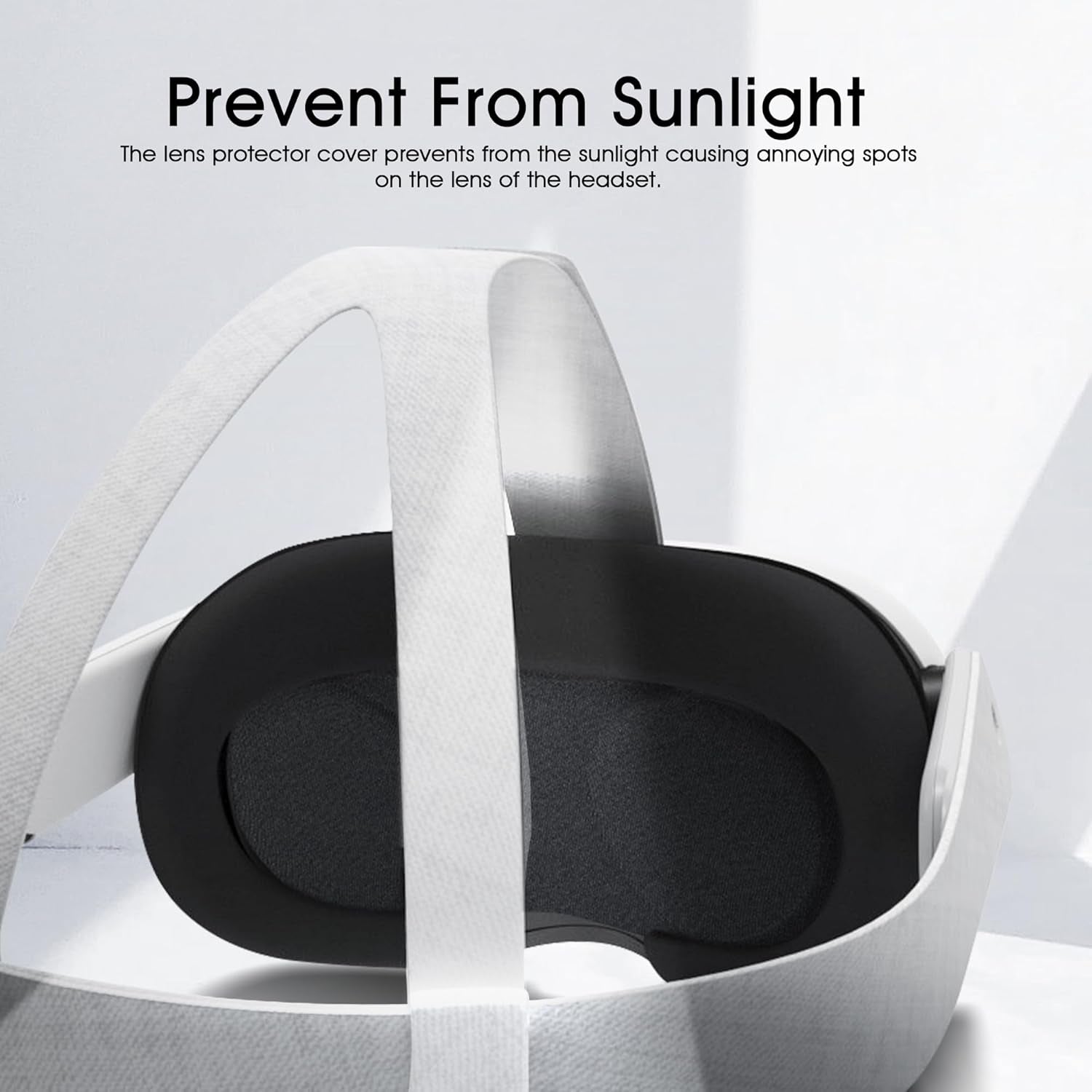 (1 Pack) VR Lens Protector Cover Dust Proof Cover for Quest 3S/Quest 3/Quest 2/Quest/Valve Index Washable Protective Sleeve Sunlight Blocking Anti-Scratch and Anti-Dust - Black