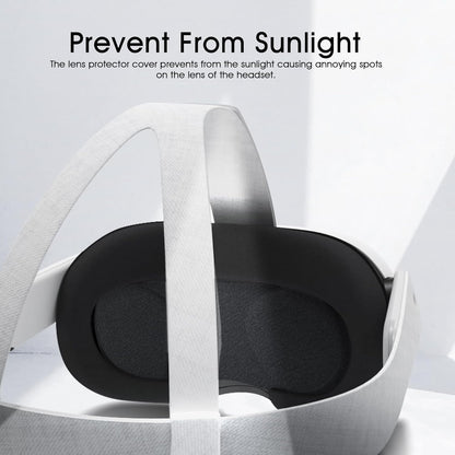 (1 Pack) VR Lens Protector Cover Dust Proof Cover for Quest 3S/Quest 3/Quest 2/Quest/Valve Index Washable Protective Sleeve Sunlight Blocking Anti-Scratch and Anti-Dust - Black
