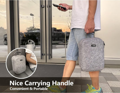 Hard Carrying Case for Quest 2 VR Headset, Compatible with Official/Third Party Elite Strap, Touch Controllers, Battery Accessories (Gray)