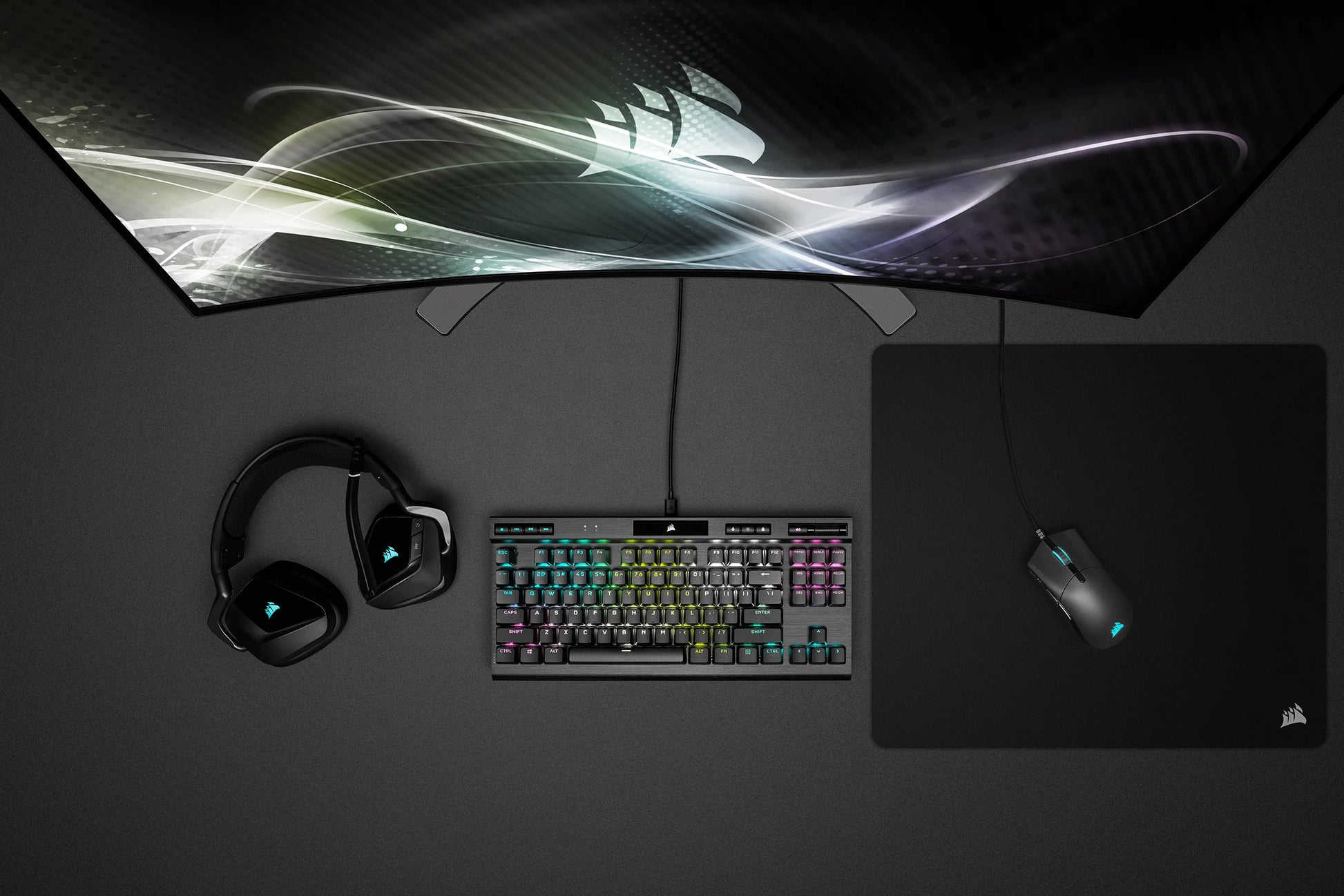 K70 RGB TKL Champion Series Optical-Mechanical Gaming Keyboard; Detachable USB Type-C Cable