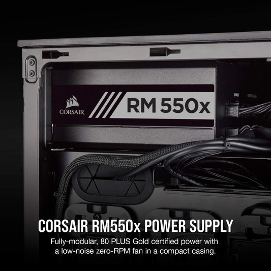 RMX Series (2018), Rm550X, 550 Watt, 80+ Gold Certified, Fully Modular Power Supply