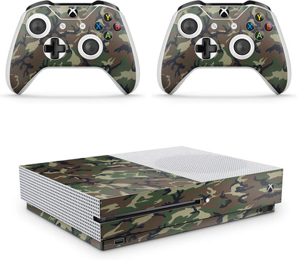 Xbox One S Camouflage Console Skin Decal Sticker + 2 Controller Skins