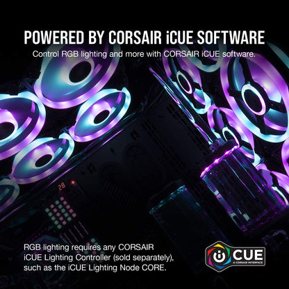QL Series, Ql120 RGB, 120Mm RGB LED Fan, Single Pack - Black, 4.72 X 4.72 X 0.98 Inches