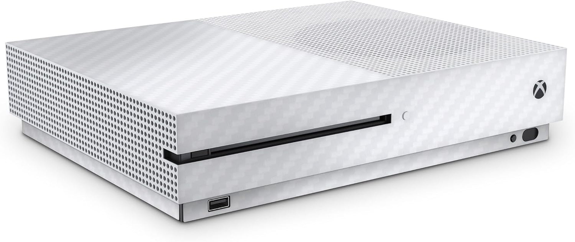Xbox One S Carbon White Console Skin Decal Sticker + 2 Controller Skins