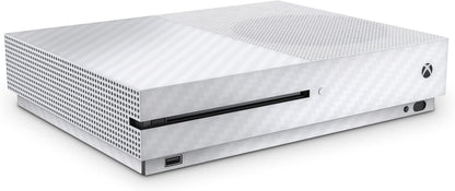 Xbox One S Carbon White Console Skin Decal Sticker + 2 Controller Skins